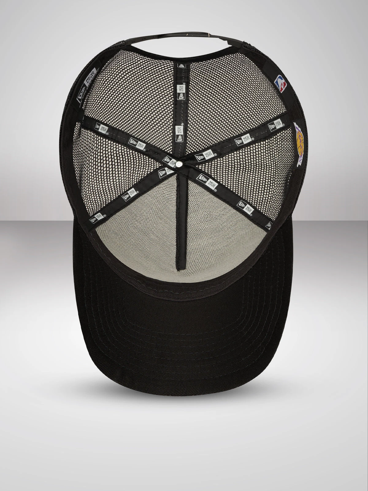 LA Lakers Tonal Black A-Frame Trucker Cap - Image 4