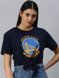 Golden State Warriors: Classic Crest Tie Top- Navy