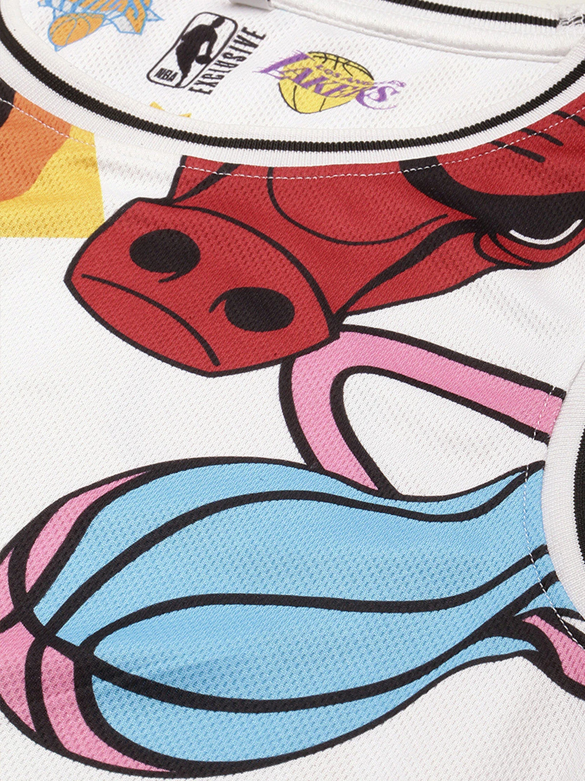 NBA: Women's Logo Mash Sleeveless Top - White - Image 2