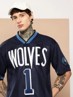 Anthony Edwards Vintage Football Oversized T-Shirt