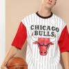 Chicago Bulls Striped Oversized T-Shirt
