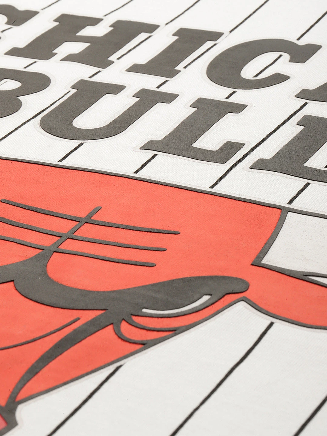 Chicago Bulls Striped Oversized T-Shirt - Image 2