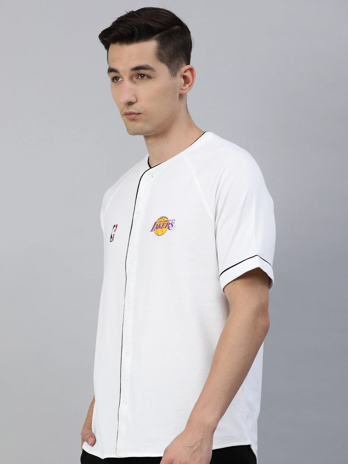 Los Angeles Lakers: Baseball Shirt White - Image 3