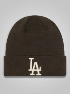 LA Dodgers League Essential Brown Beanie Hat