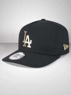 LA Dodgers Foil Pack Black A-Frame Trucker Cap
