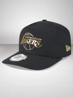 LA Lakers Foil Pack Black A-Frame Trucker Cap