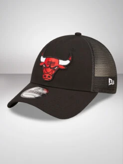 Chicago Bulls Home Field Black 9FORTY A-Frame Trucker Cap