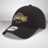 LA Lakers Metallic Badge Black 9FORTY Adjustable Cap