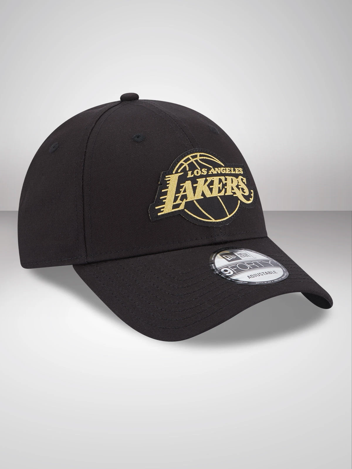 LA Lakers Metallic Badge Black 9FORTY Adjustable Cap - Image 2