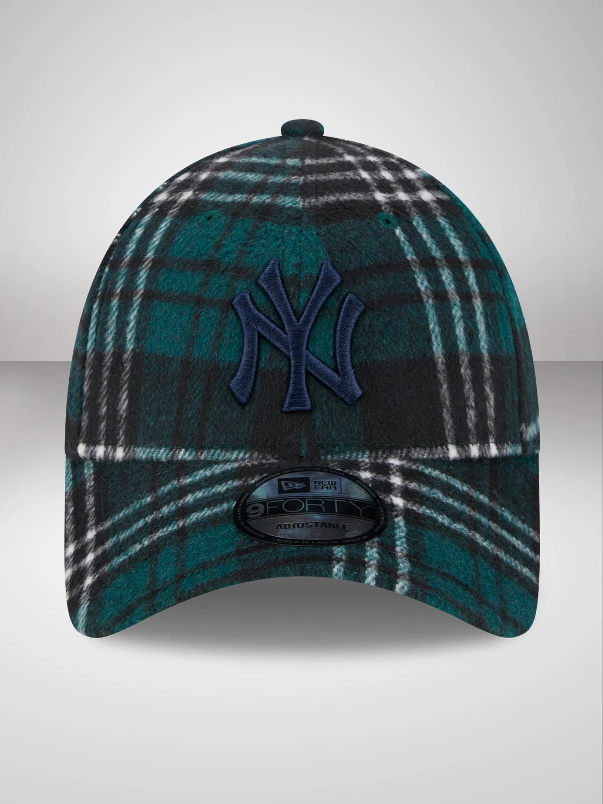 New York Yankees Check Green 9FORTY Adjustable Cap - Image 3