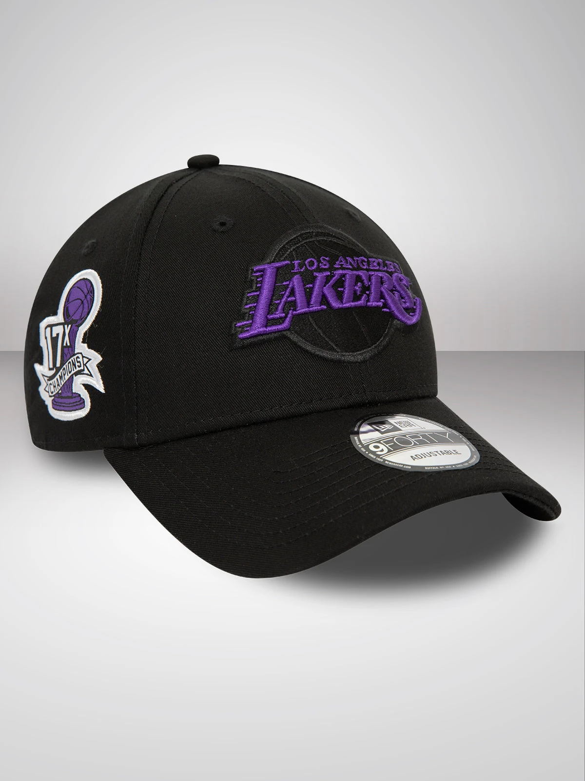 LA Lakers NBA Side Patch Black 9FORTY Adjustable Cap - Image 2