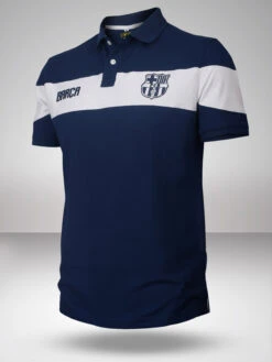 FC Barcelona: Colour Blocked Polo - Navy