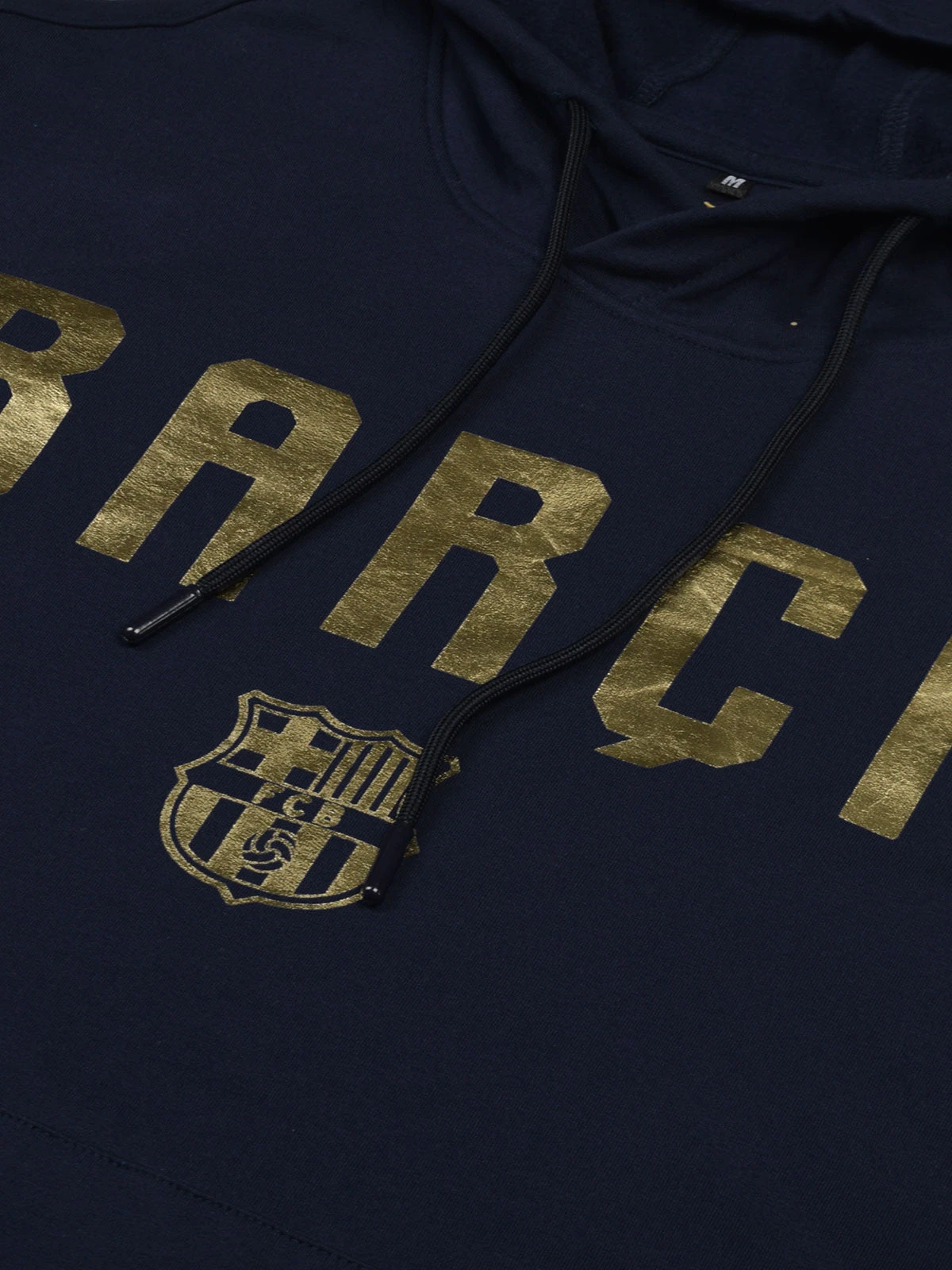 FC Barcelona: Gold Foil Hoodie - Navy - Image 3