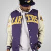 Los Angeles Lakers: Letterman Jacket - Purple