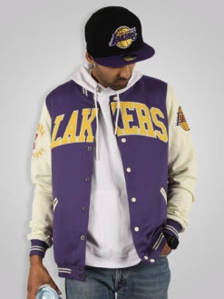 Los Angeles Lakers: Letterman Jacket - Purple