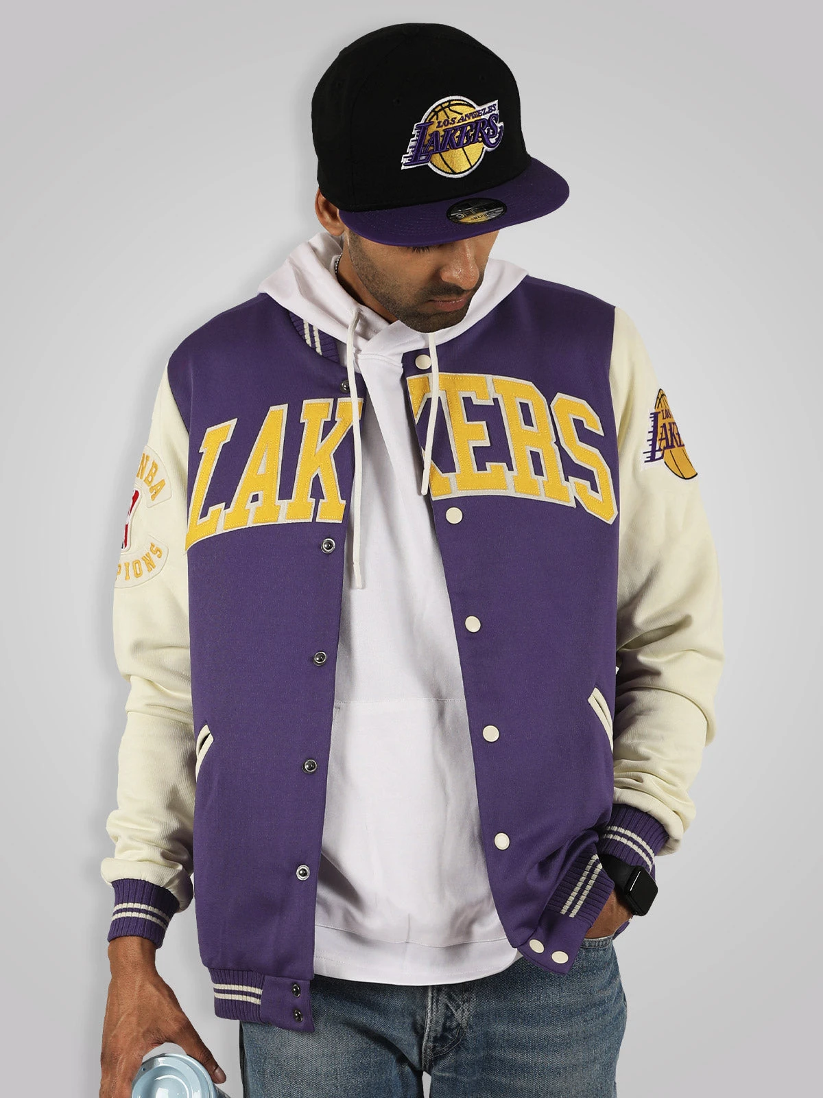 Los Angeles Lakers: Letterman Jacket - Purple
