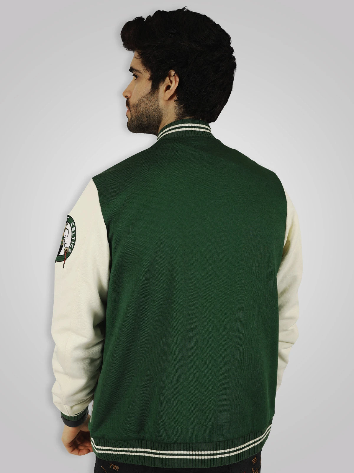 Boston Celtics: Letterman Jacket - Green - Image 7