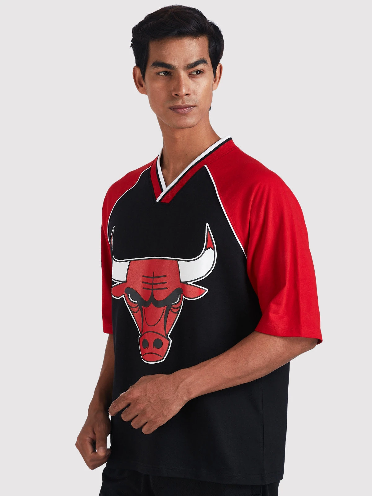 Chicago Bulls Contrast Colour Oversized T-Shirt - Image 5