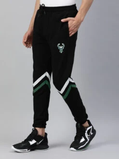 Milwaukee Bucks: Contrast Stripe Joggers - Black