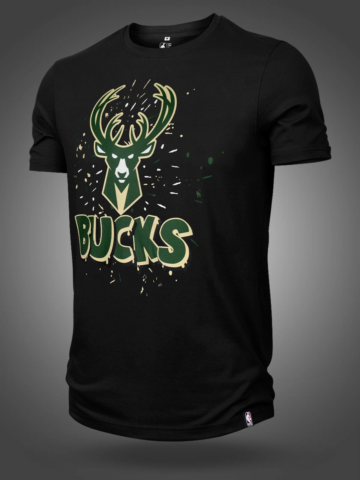 Milwaukee Bucks: Logo Drip T-Shirt - Black - Image 2