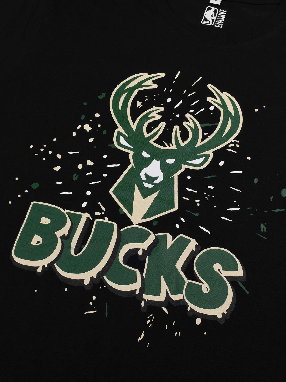 Milwaukee Bucks: Logo Drip T-Shirt - Black - Image 3