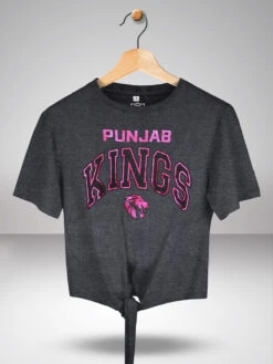 PBKS: Varsity Tie Up Top - Anthra Melange