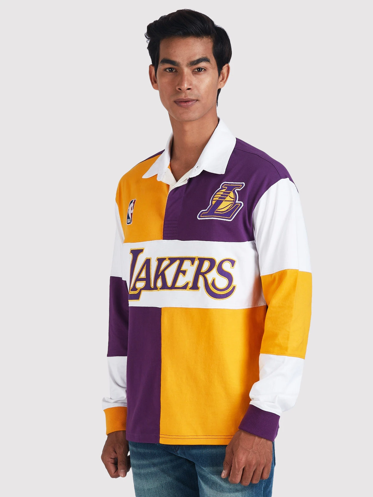 Los Angeles Lakers Embroidered Oversized Polo Full Sleeve - Image 6