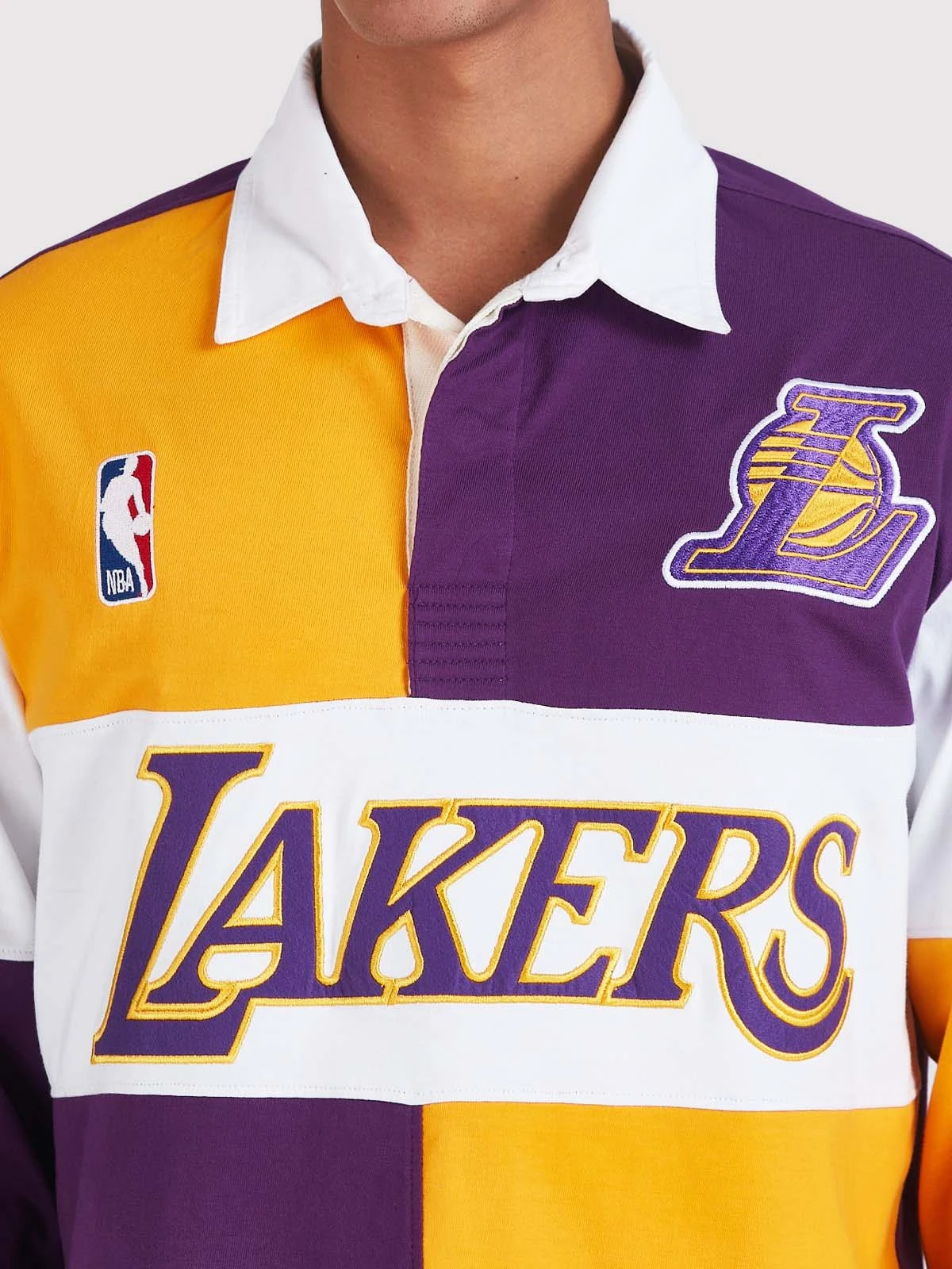 Los Angeles Lakers Embroidered Oversized Polo Full Sleeve - Image 5