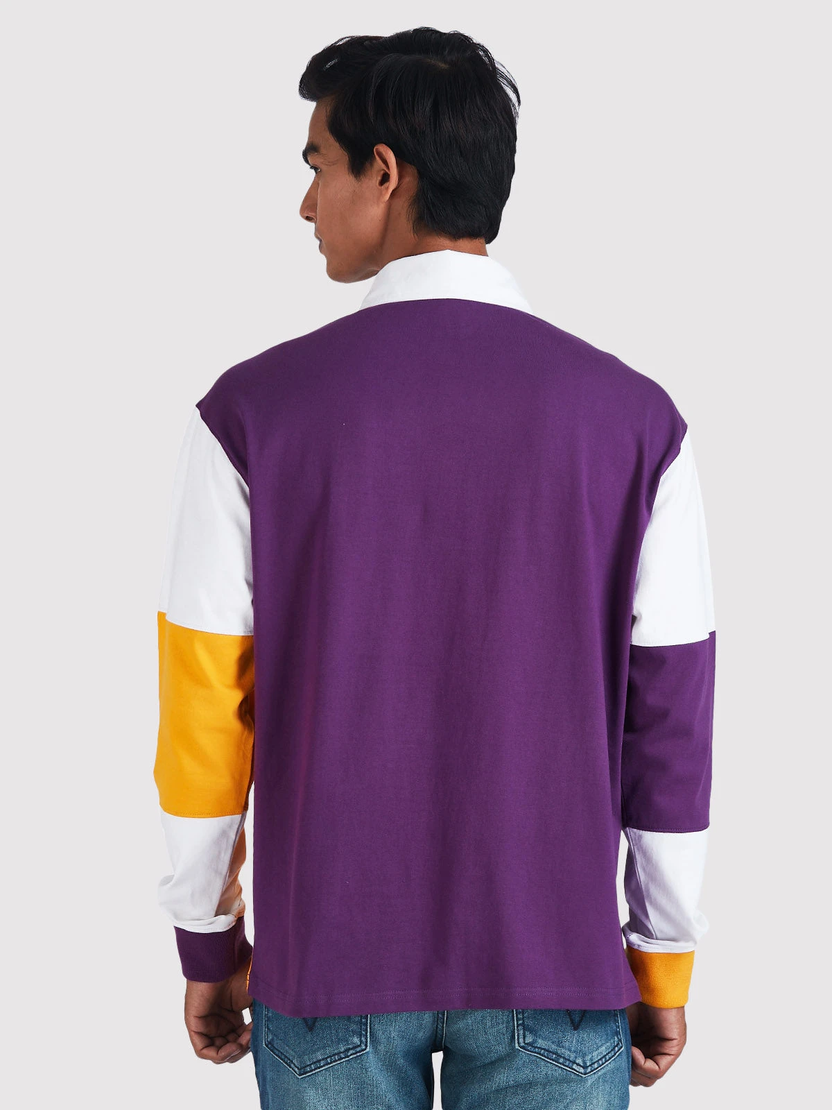 Los Angeles Lakers Embroidered Oversized Polo Full Sleeve - Image 8
