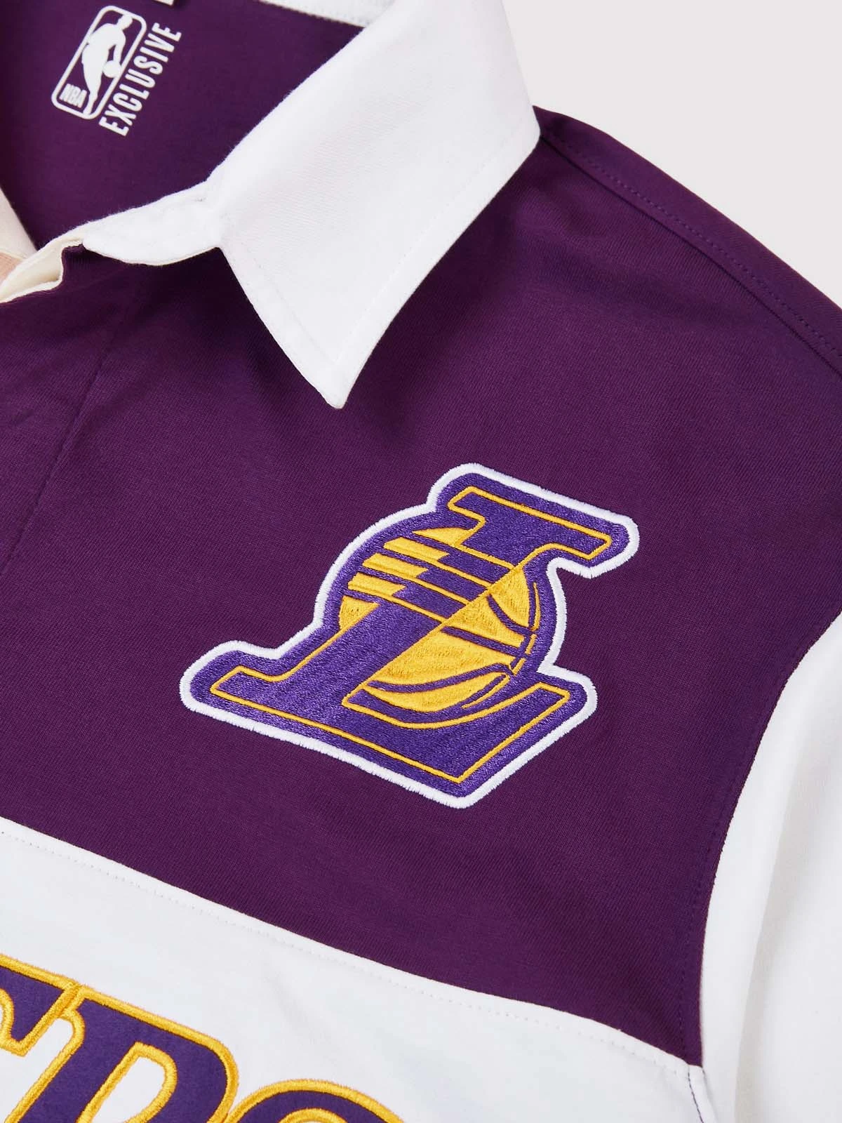 Los Angeles Lakers Embroidered Oversized Polo Full Sleeve - Image 3
