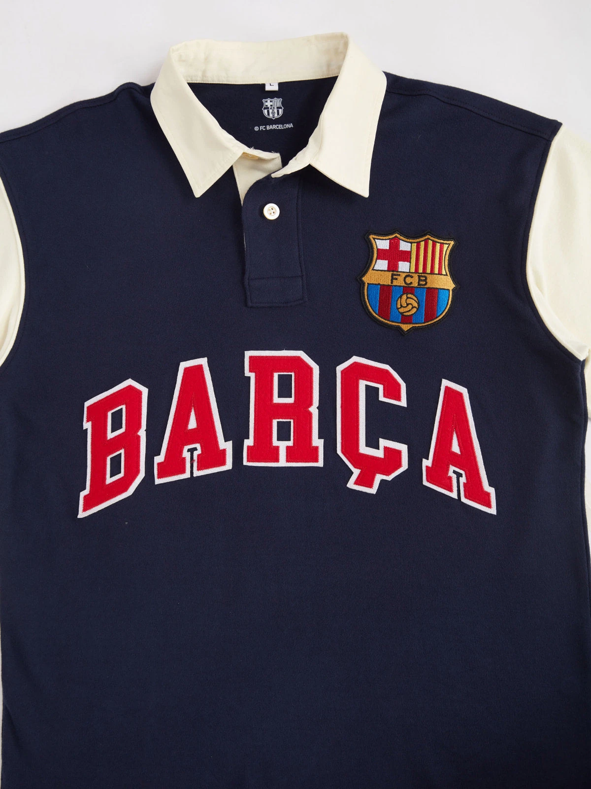 FC Barcelona Typography Oversized Polo - Image 2