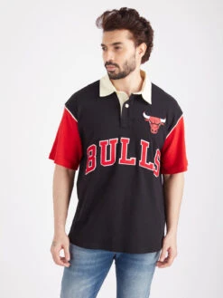 Chicago Bulls Typography Oversized Polo